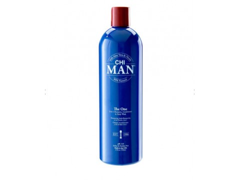 CHI MAN plaukų šampūnas, kondicionierius ir kūno prausiklis 3 in 1 THE ONE, 739ml